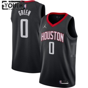 Dres Houston Rockets Jalen Green 0 Jordan 2022-23 Statement Edition Crno Swingman - Dječji